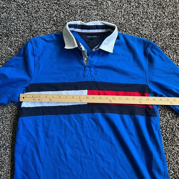 Tommy Hilfiger Vibrant Blue Polo with Red and White Trim - Picture 5 of 6